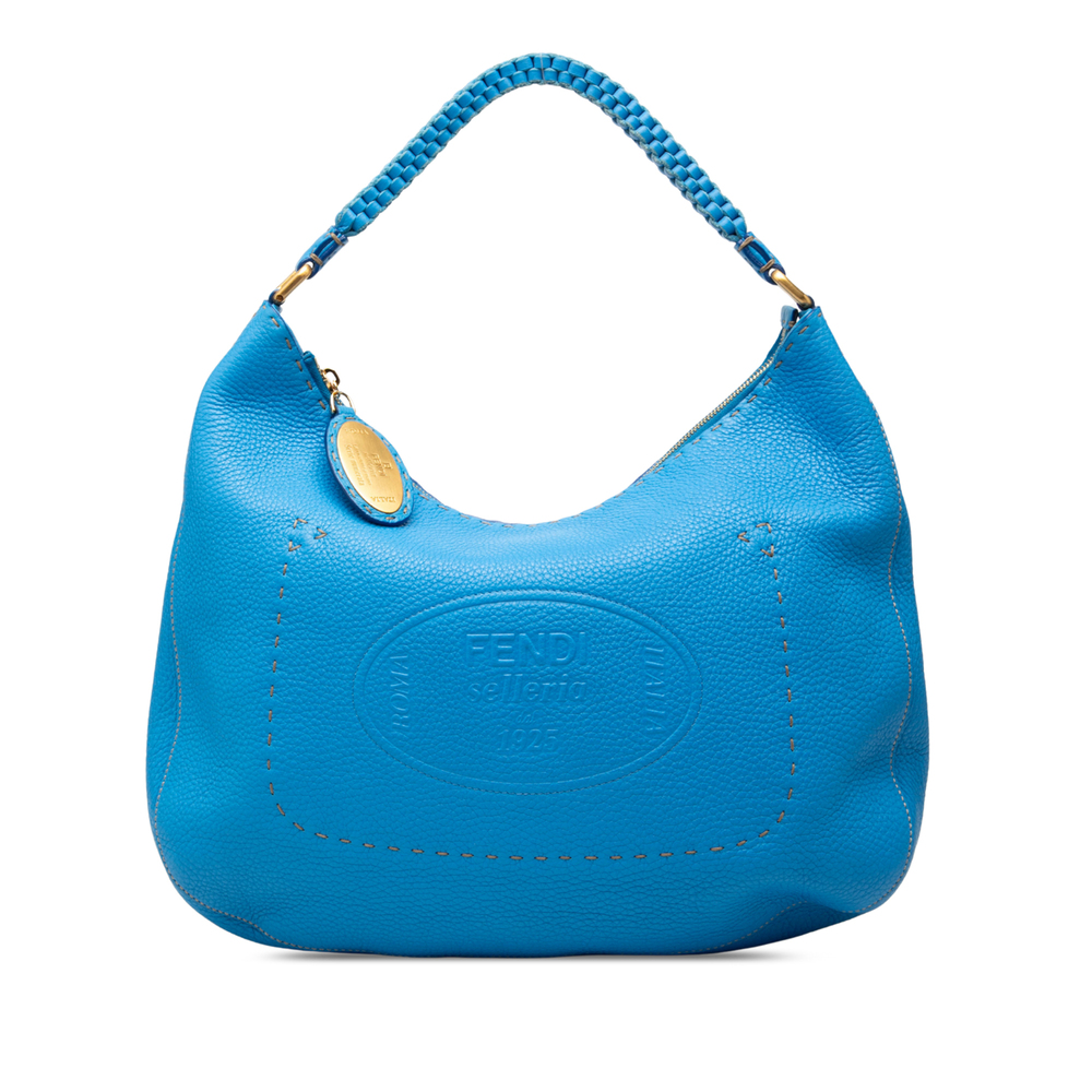 Pre-Loved Fendi Pebbled Leather Selleria Shoulder Bag